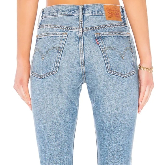 Levis 501 Skinny Jeans in Can't Touch This Distressed Sz 25 - Picture 7 of 7